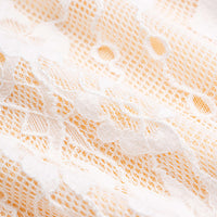 Lace Round Neck Hollow Out Long-Sleeve Bodysuit