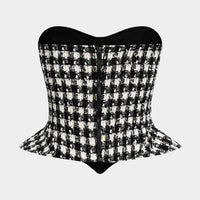 Zipper Strapless Tube Top