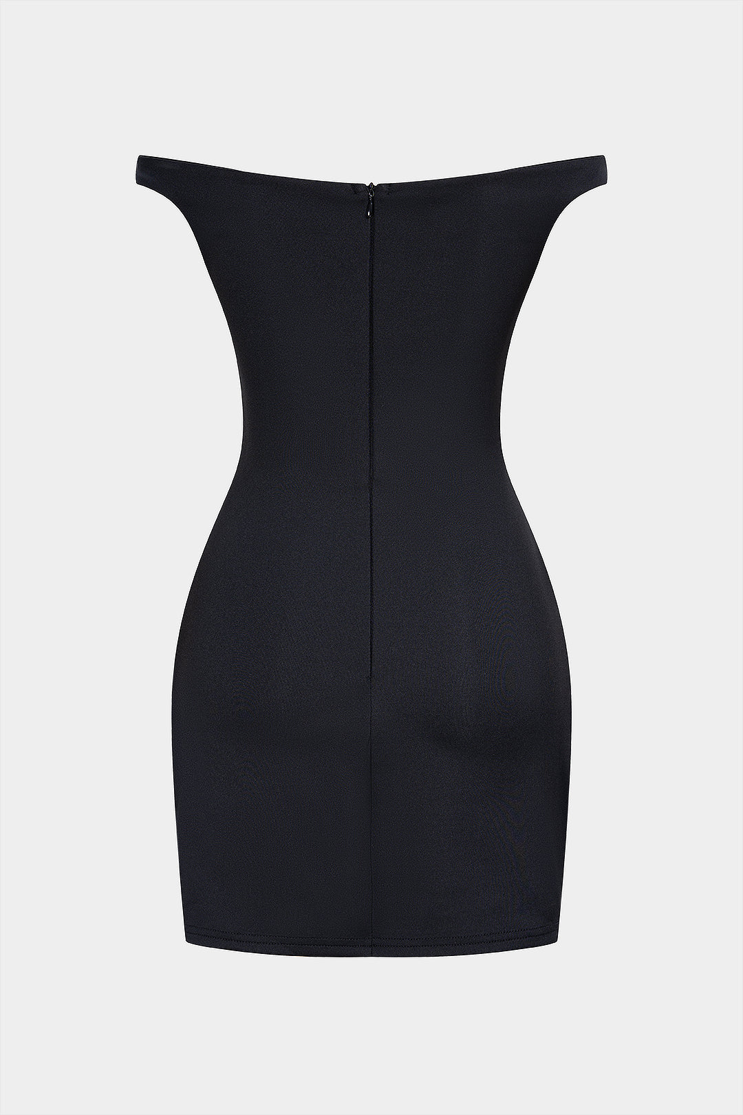 Solid V-Neck Ruched Sleeveless Mini Dress