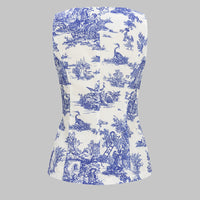 Floral Print Round Neck Tank Top