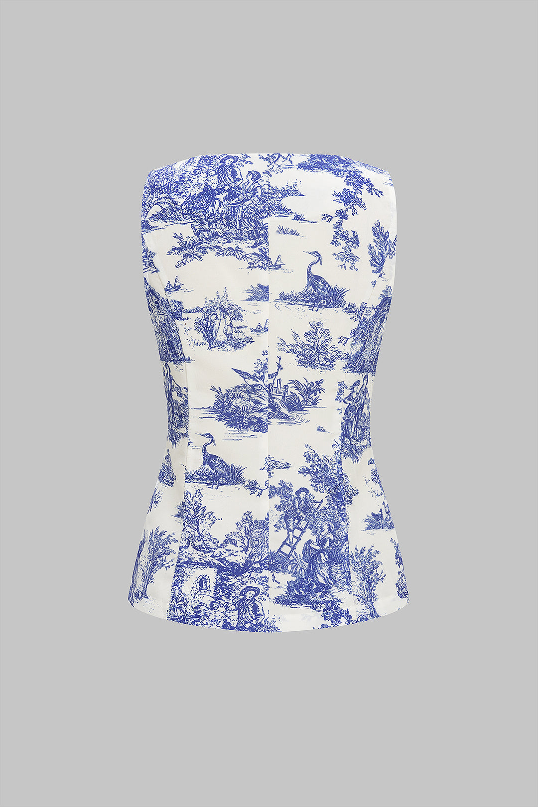 Floral Print Round Neck Tank Top