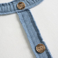 Knit Textured Button Patchwork Tank Top