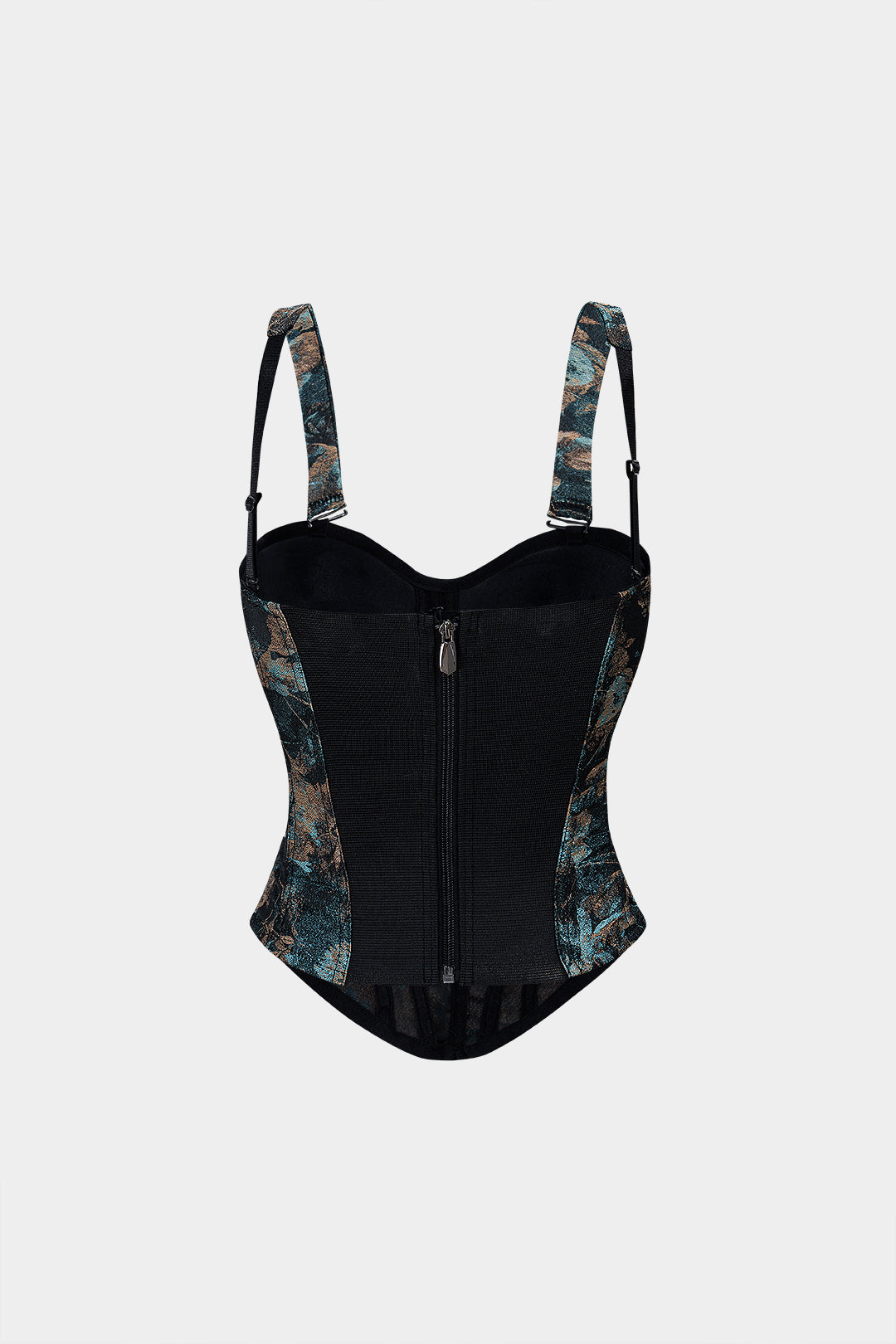 Floral Print Jacquard Slip Cami Top