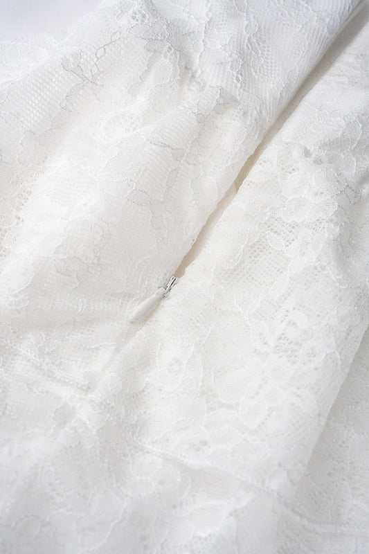 Lace Layered Ruffle High Waist Skirt