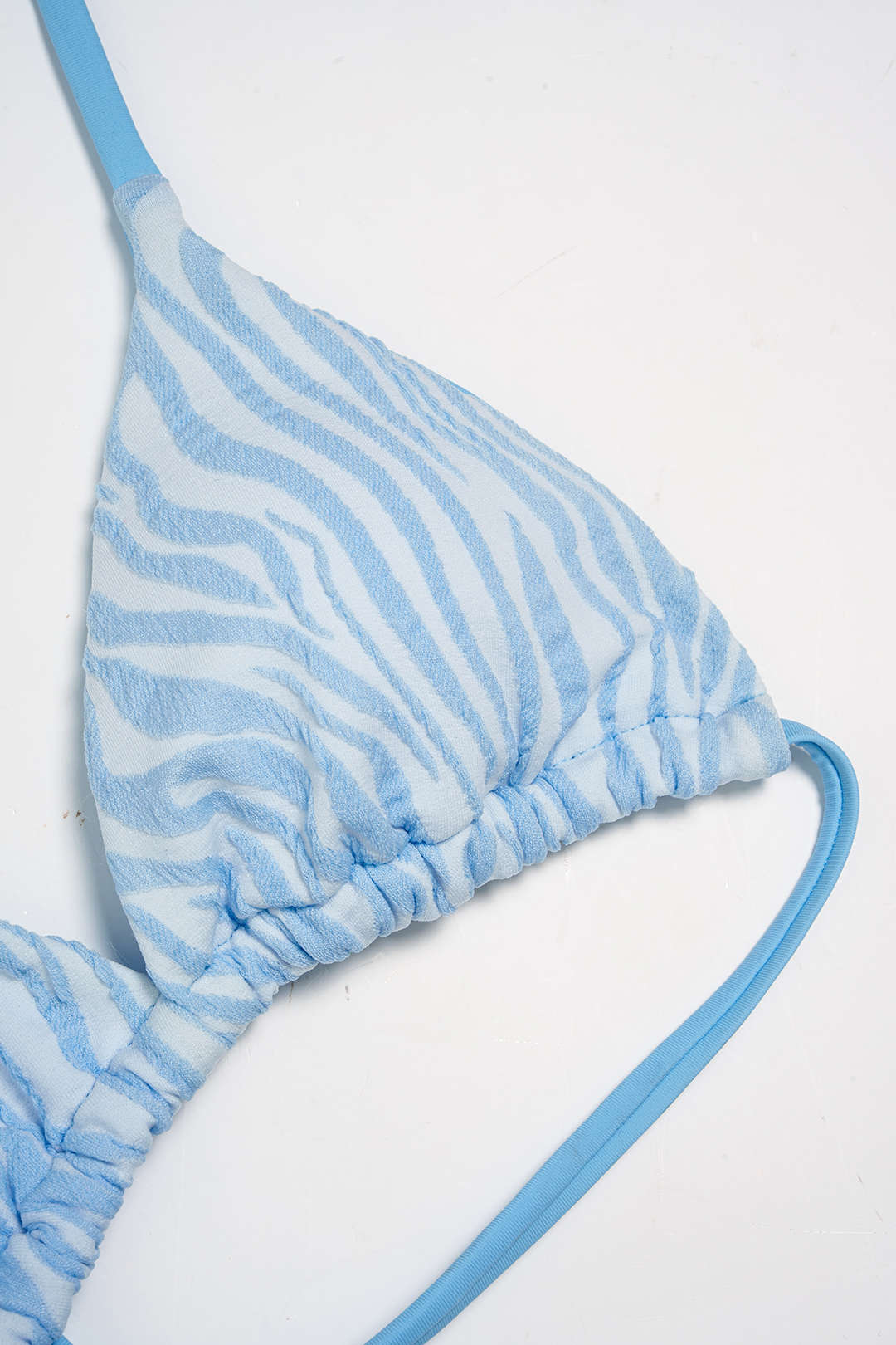 Stripes Print Tie-Up Bikini Set