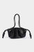 Faux Leather Ruched Shoulder Bag