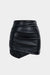 Faux Leather Ruched Asymmetrical Mini Skirt