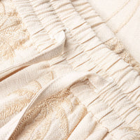 Embroidery Drawstring Wide Leg Pants