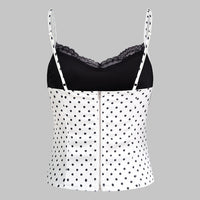 Lace Trim Patchwork Slip Cami Top