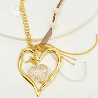 Alloy Irregular Pendant Beaded Necklace