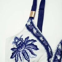 Bird Print Wrap 3-Piece Bikini Set