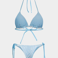 Stripes Print Tie-Up Bikini Set