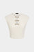 Metallic Buckle Round Neck Cut Out Top