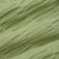 Textured One Shoulder Twist Knot Mini Dress