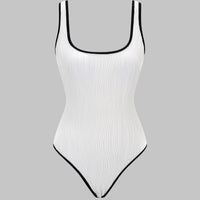 Contrast Binding Slip Sleeveless Bodysuit