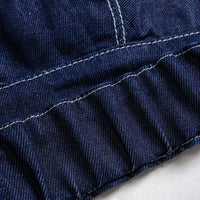 Denim Halter Neck Tie-Up Backless Crop Top