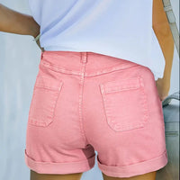 Lila Vintage Denim Stretch Shorts