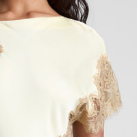 Satin and Lace Maxi Dress
