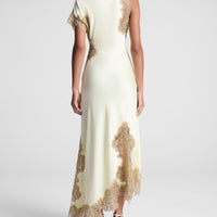Satin and Lace Maxi Dress
