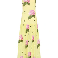 Polka Dot Floral Print Midi Dress