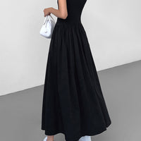 Leisure Crew Neck Long Dress