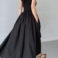 Leisure Crew Neck Long Dress