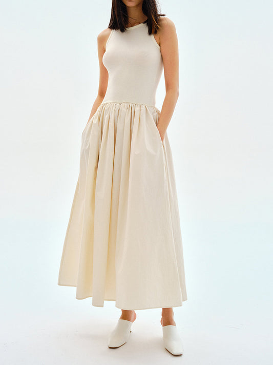 Leisure Crew Neck Long Dress