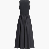 Leisure Crew Neck Long Dress