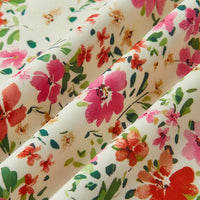 Floral Print Trim Cami Midi Dress