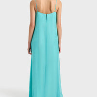 Spaghetti Straps Elegant Column Maxi Dress