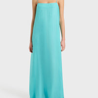 Spaghetti Straps Elegant Column Maxi Dress