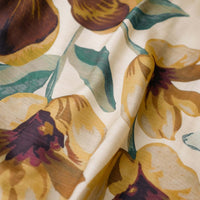 Hand—Drawn Botanical Motifs Maxi Dress