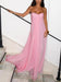 Elegant Strapless A-Line Pleated Maxi Dress