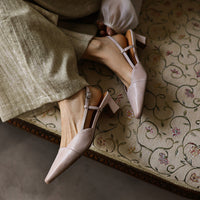 Dante Leather Slingback Heels