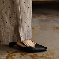 Dante Leather Slingback Heels