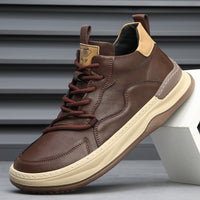 ALBERTI LEATHER TRAINERS