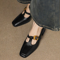 Marlowe Leather Mary Jane Heels