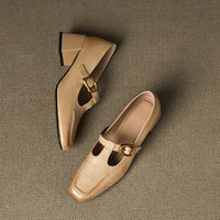 Marlowe Leather Mary Jane Heels
