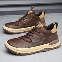 ALBERTI LEATHER TRAINERS