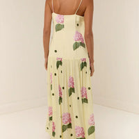 Polka Dot Floral Print Midi Dress