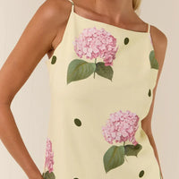 Polka Dot Floral Print Midi Dress