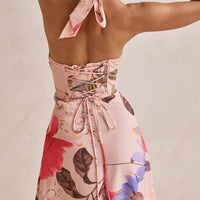 Plunging V-Neckline Maxi Dress