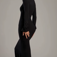 Noire｜Turtleneck Maxi Dress