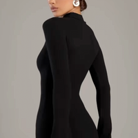 Noire｜Turtleneck Maxi Dress