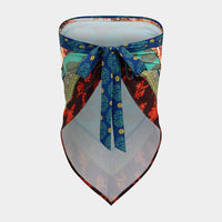 Artistic Floral Print Tie Back Tube Top