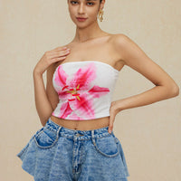 Denim Frayed Hem Wide Leg Shorts