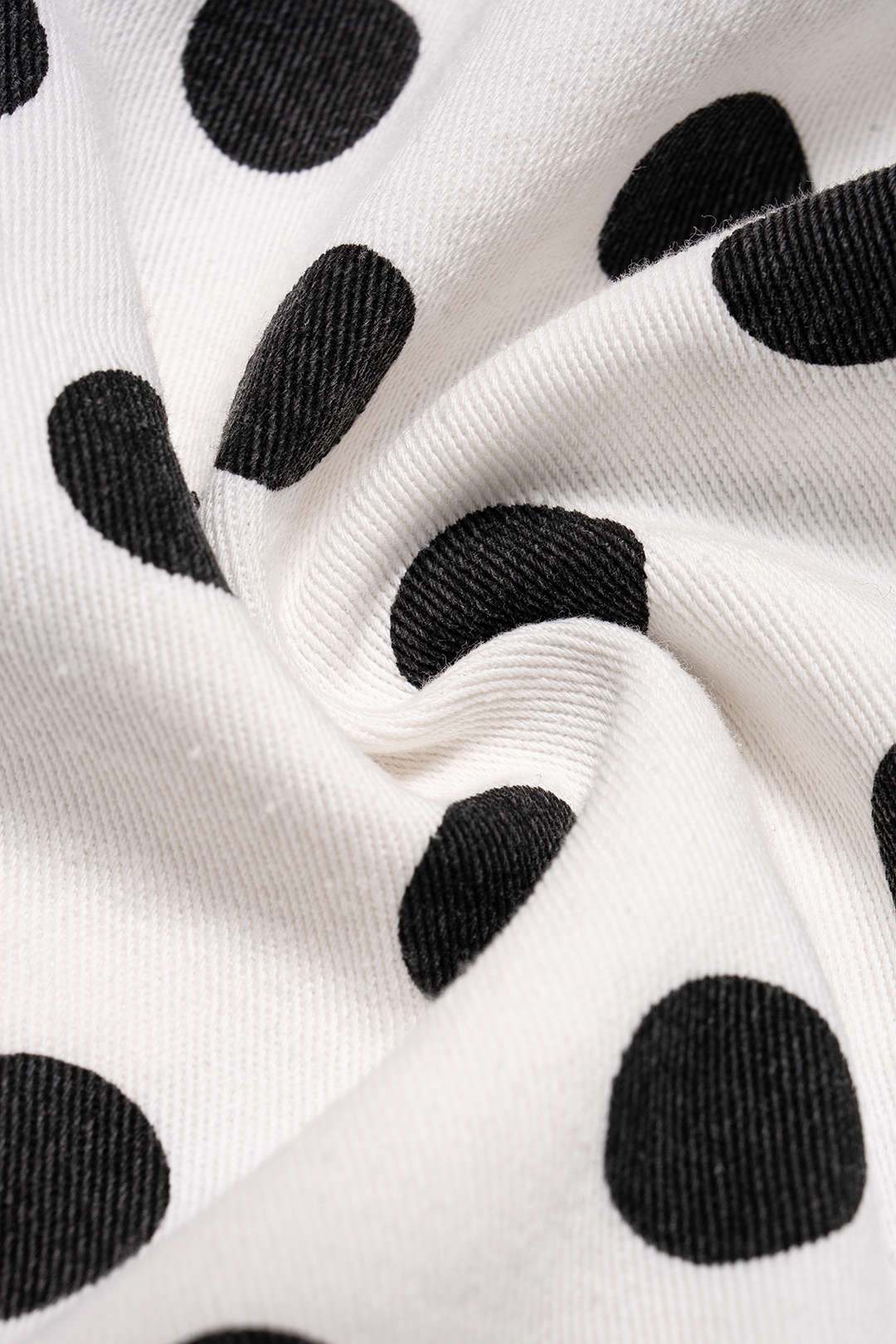 Polka Dots Print Asymmetrical High Waist Skirt