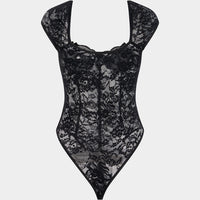 Lace Corset Sleeveless Bodysuit