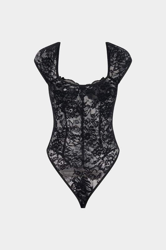 Lace Corset Sleeveless Bodysuit