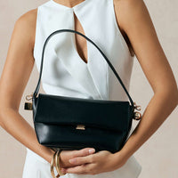 Faux Leather Shoulder Bag